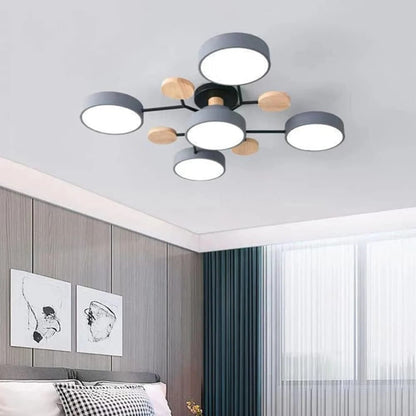 Chandelier Iron LED Semi Flush Mount Dining Ceiling