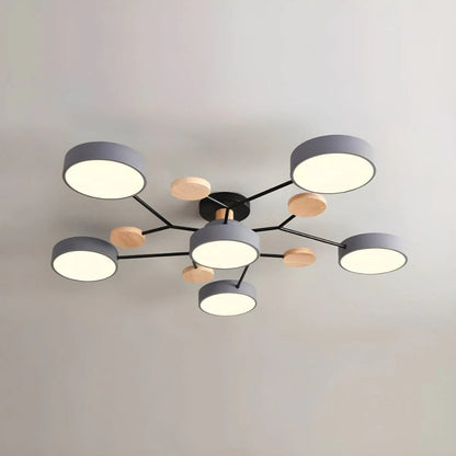 Chandelier Iron LED Semi Flush Mount Dining Ceiling