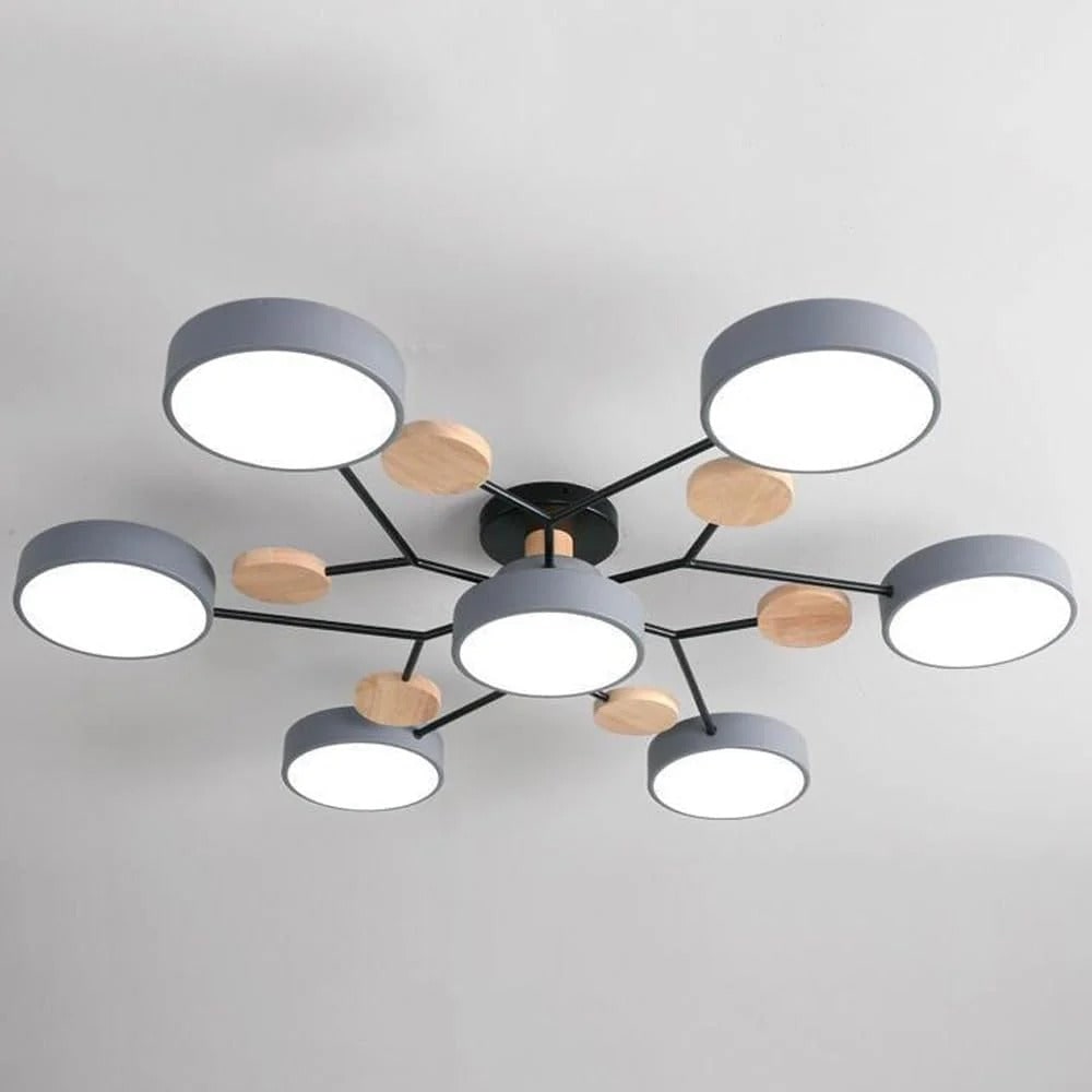Chandelier Iron LED Semi Flush Mount Dining Ceiling