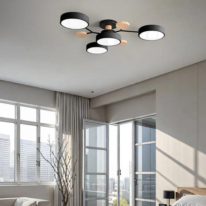 Chandelier Iron LED Semi Flush Mount Dining Ceiling