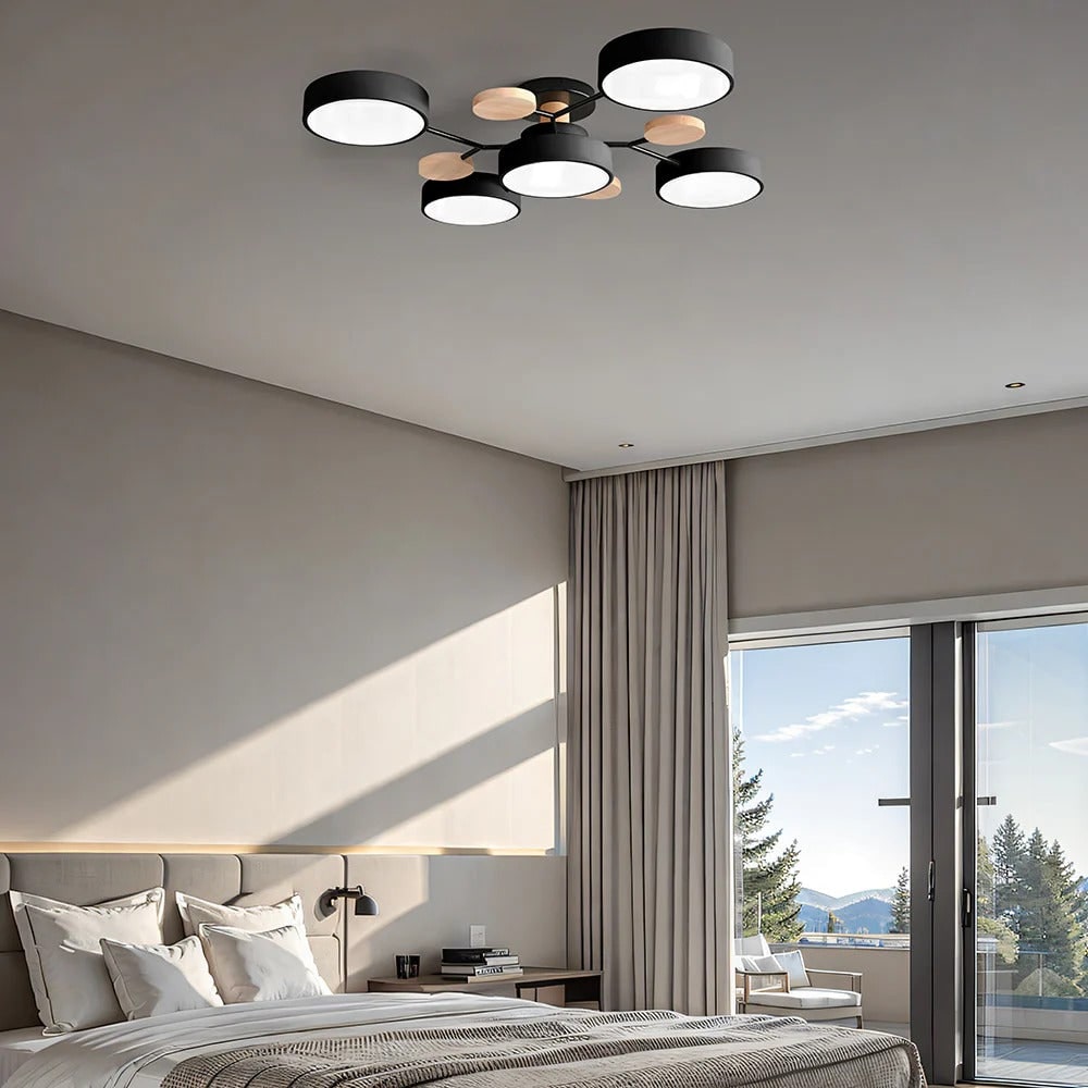 Chandelier Iron LED Semi Flush Mount Dining Ceiling