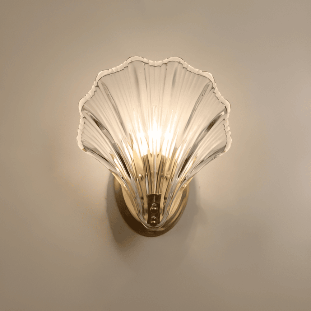 Wall Sconce Shell Glass Scallop Indoor Light
