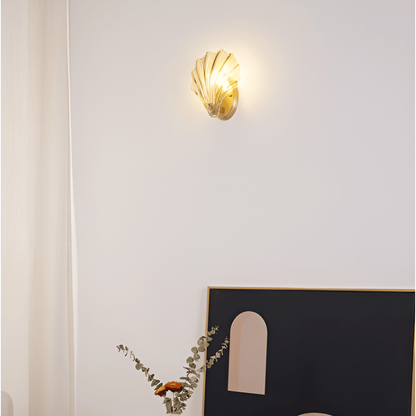 Wall Sconce Shell Glass Scallop Indoor Light