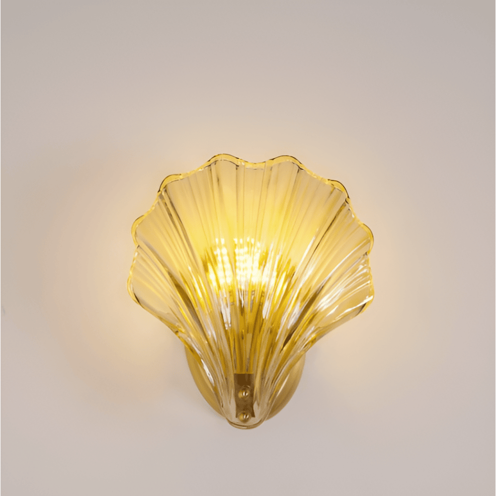 Wall Sconce Shell Glass Scallop Indoor Light
