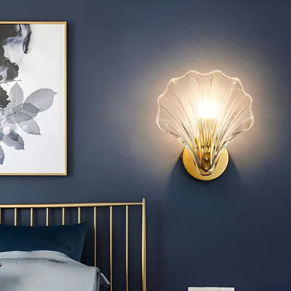 Wall Sconce Shell Glass Scallop Indoor Light