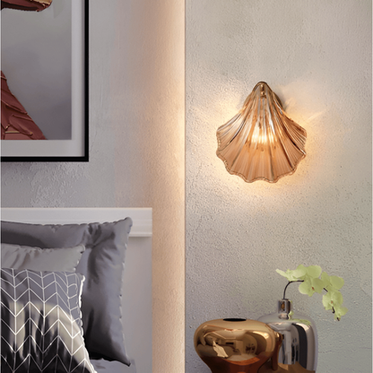 Wall Sconce Shell Glass Scallop Indoor Light