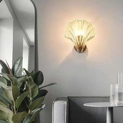 Wall Sconce Shell Glass Scallop Indoor Light