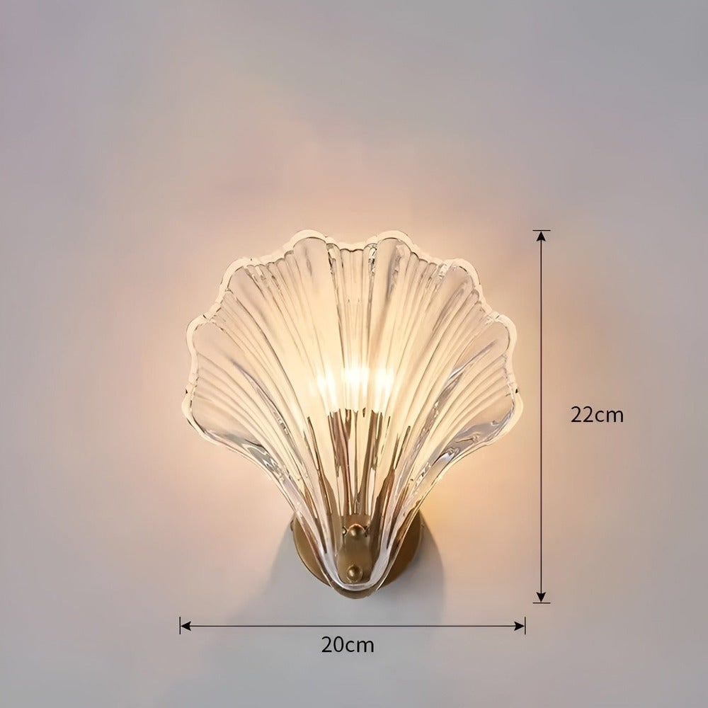 Wall Sconce Shell Glass Scallop Indoor Light