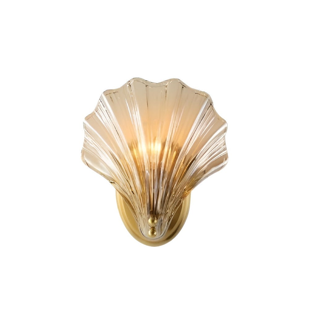 Wall Sconce Shell Glass Scallop Indoor Light