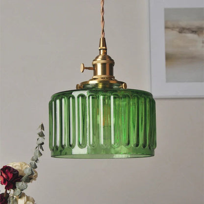 Pendant Light Green Glass Adjustable Kitchen Island