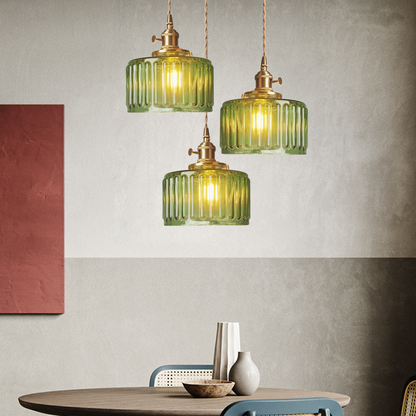 Pendant Light Green Glass Adjustable Kitchen Island