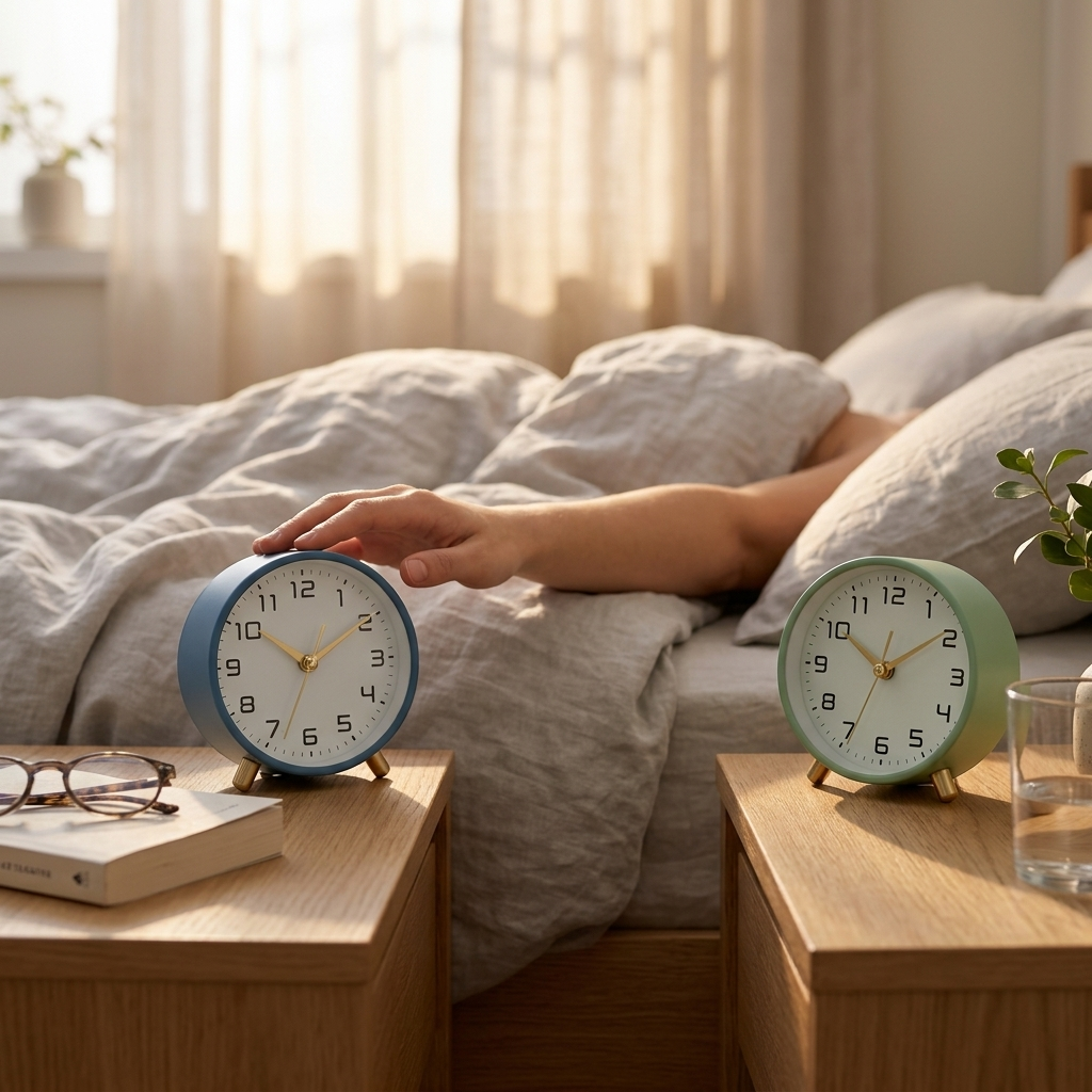 Battery Operated Table Clock Luxurious Desktop Alarm
