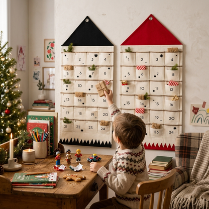 Personalized Christmas Countdown Calendar Fabric Design