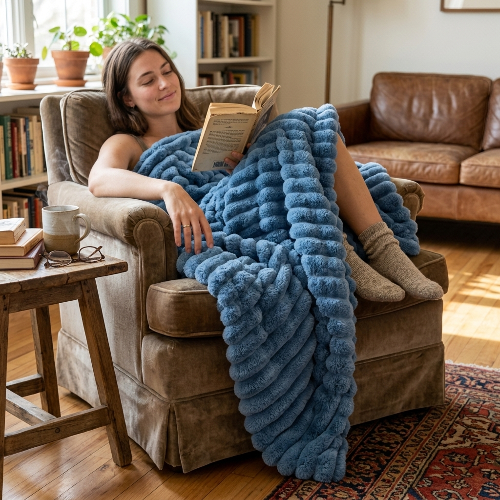 Plush Throw Blanket Soft Warm Cozy Bed Sofa Blanket