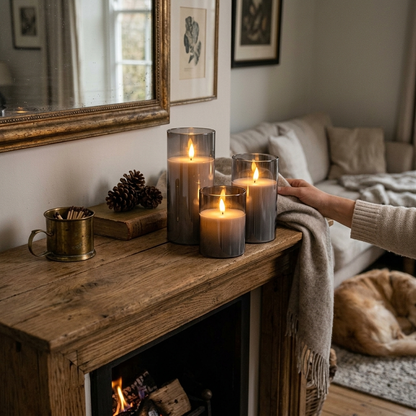 Flameless LED Candle Set with Timer