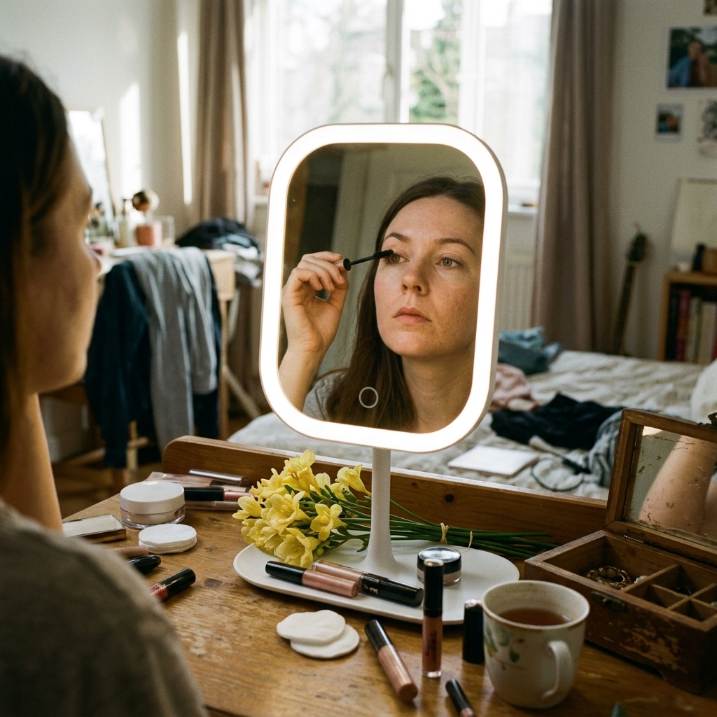 LED Makeup Mirror with Rotating Stand