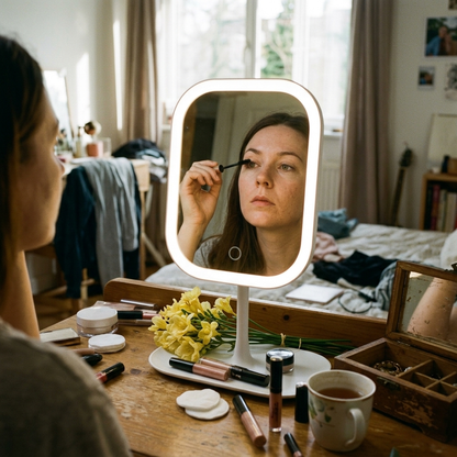 LED Makeup Mirror with Rotating Stand