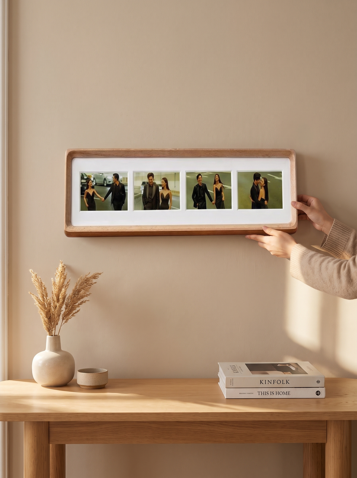 Wooden Multi Photo Collage Frame Stand It Or Hang It