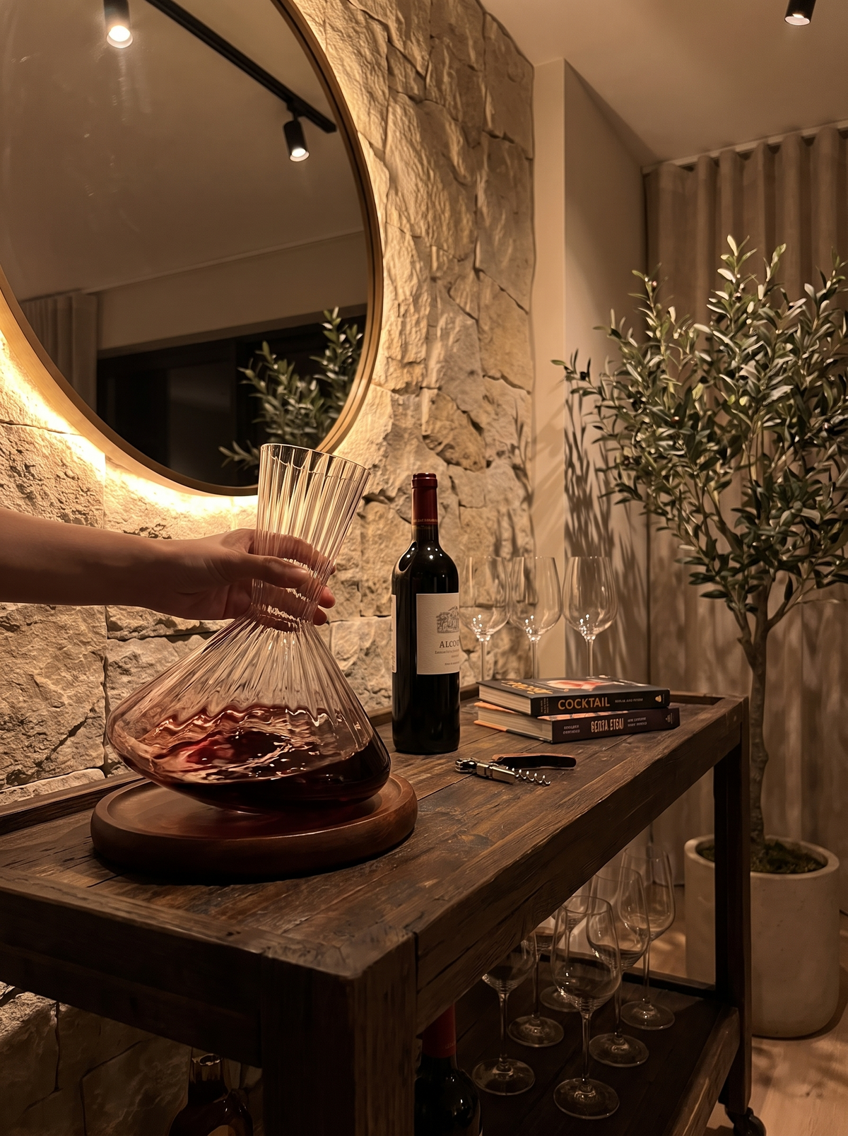 Rotating Crystal Wine Decanter Spin It, Open It Up
