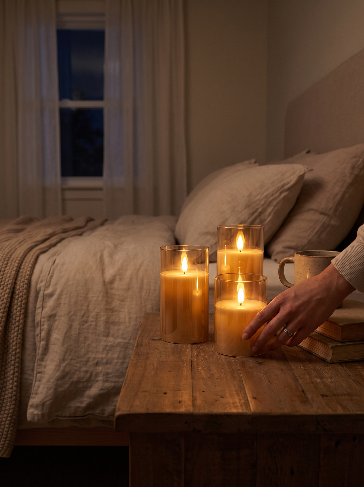 Flameless LED Candle Set with Timer Set It And Forget It