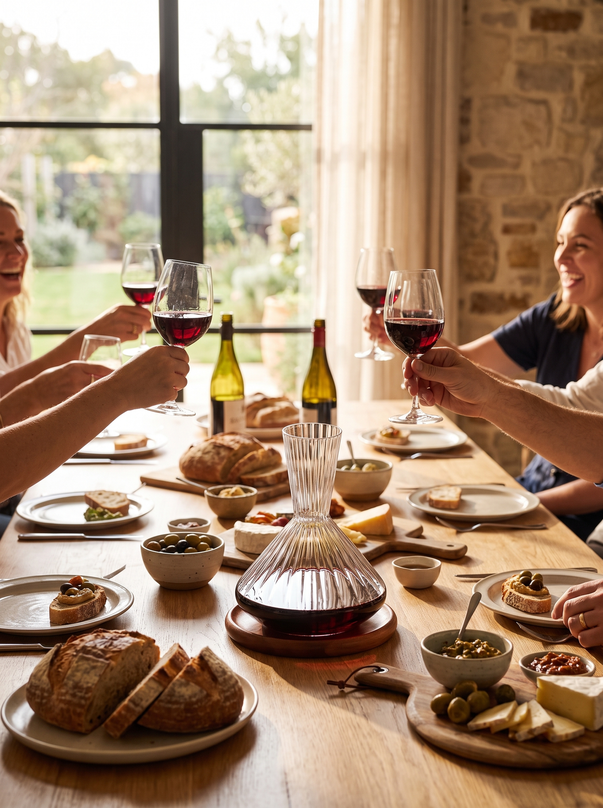 Rotating Crystal Wine Decanter The Table Turns To Watch