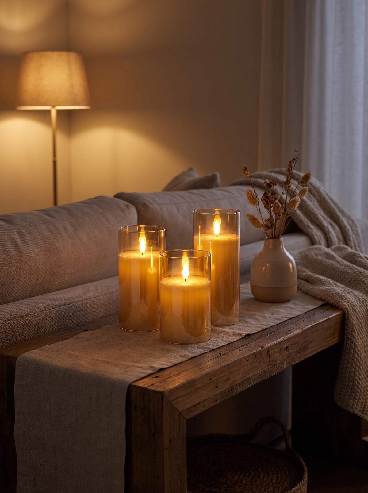 Flameless LED Candle Set with Timer All The Glow, None Of The Wax