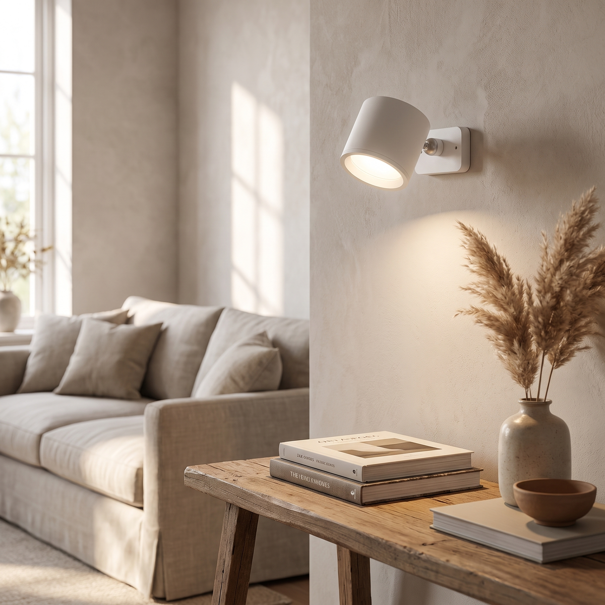 Magnetic Rechargeable Wall Light styled in a home