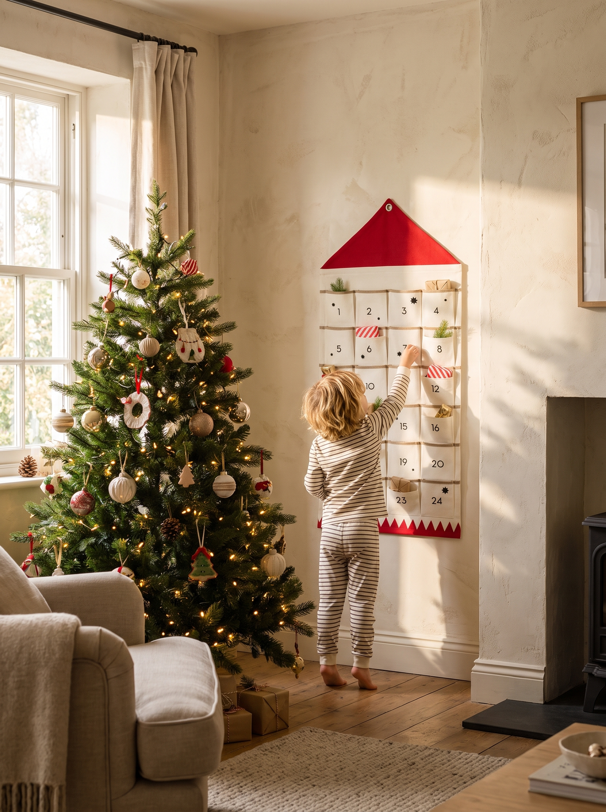 Fabric Christmas Advent Calendar The Countdown Begins