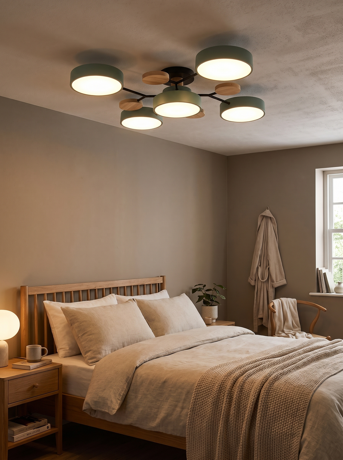 Semi Flush LED Iron Chandelier Made For Lower Ceilings