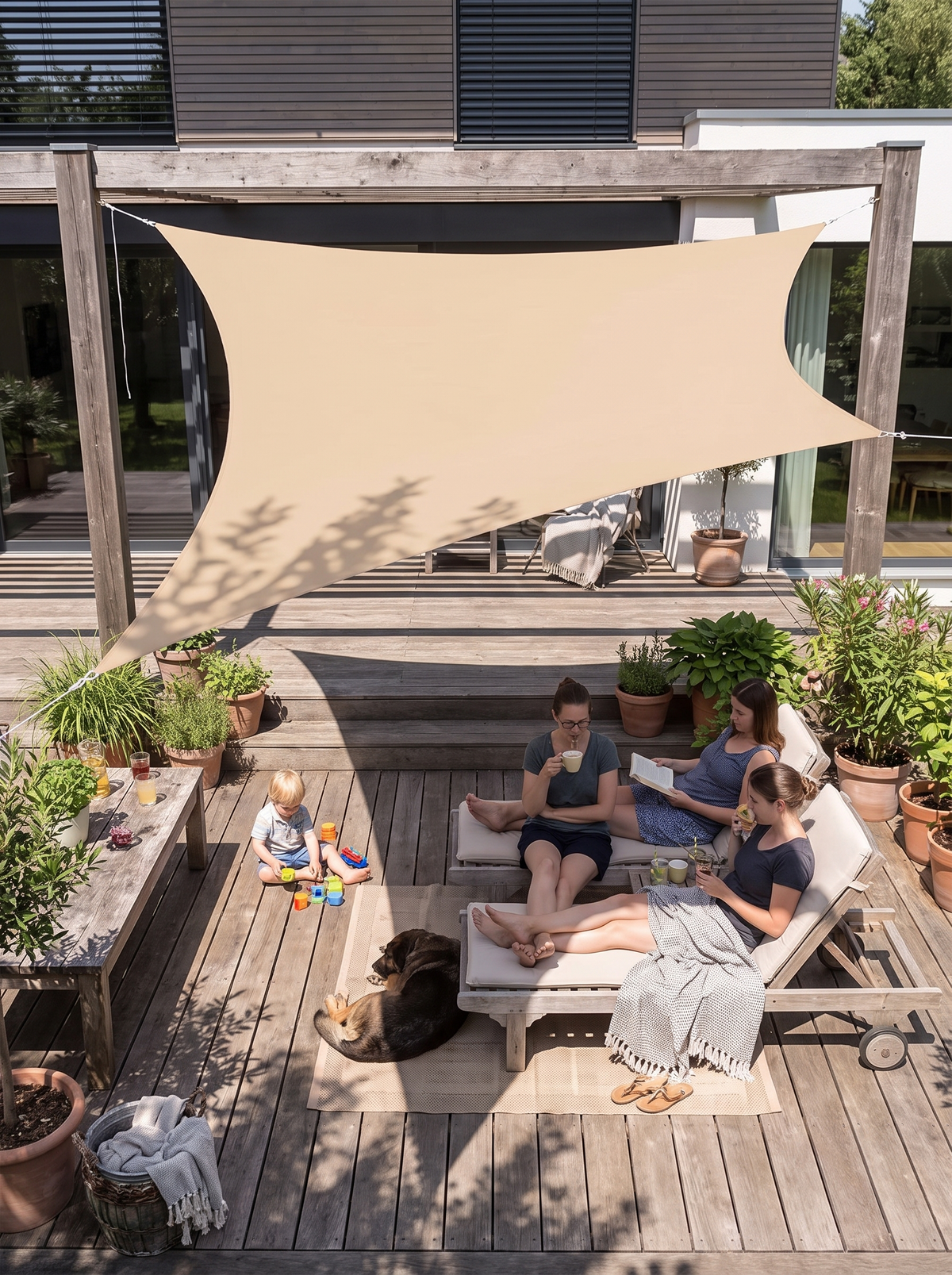 TriBlocker Triangle Shade Sail lifestyle image 2