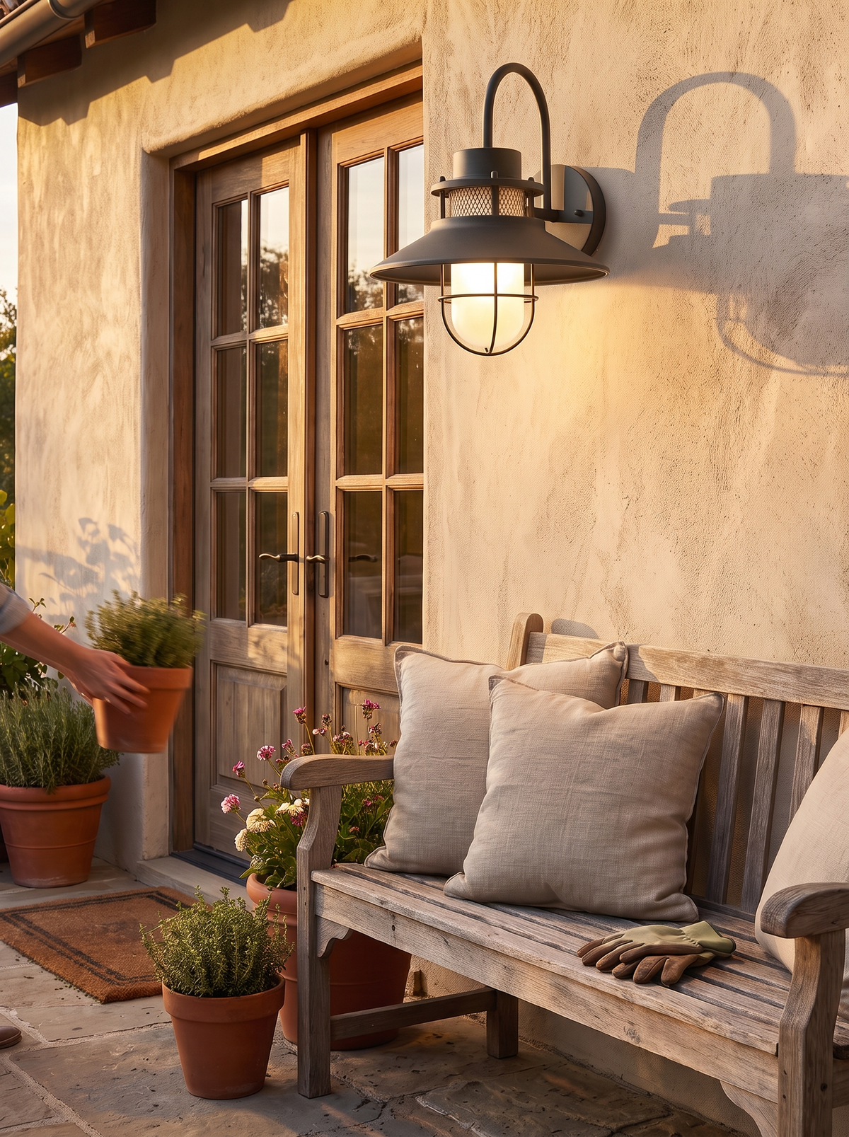 Felix Industrial Outdoor Wall Lamp lifestyle image 2