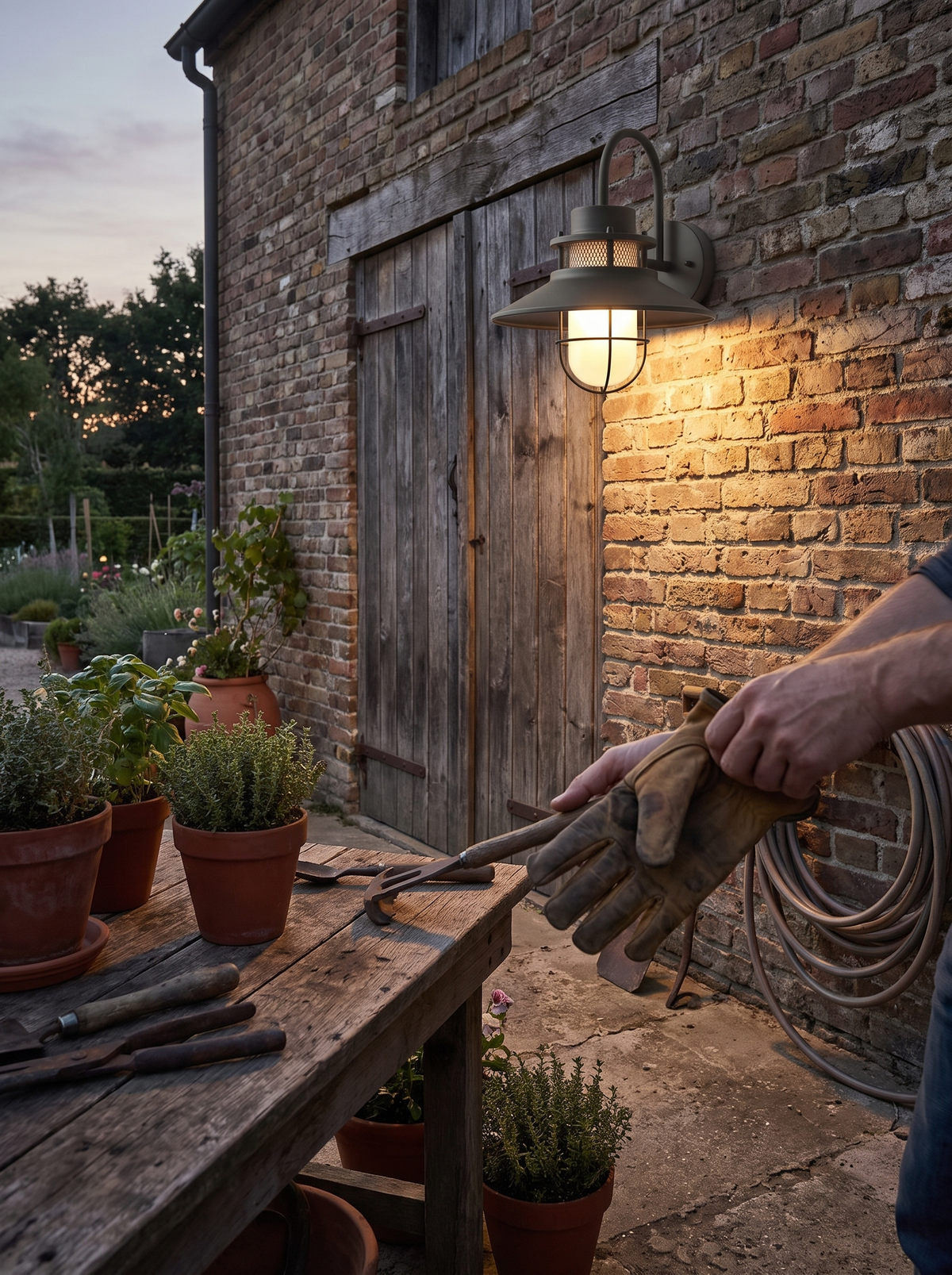 Felix Industrial Outdoor Wall Lamp lifestyle image 1