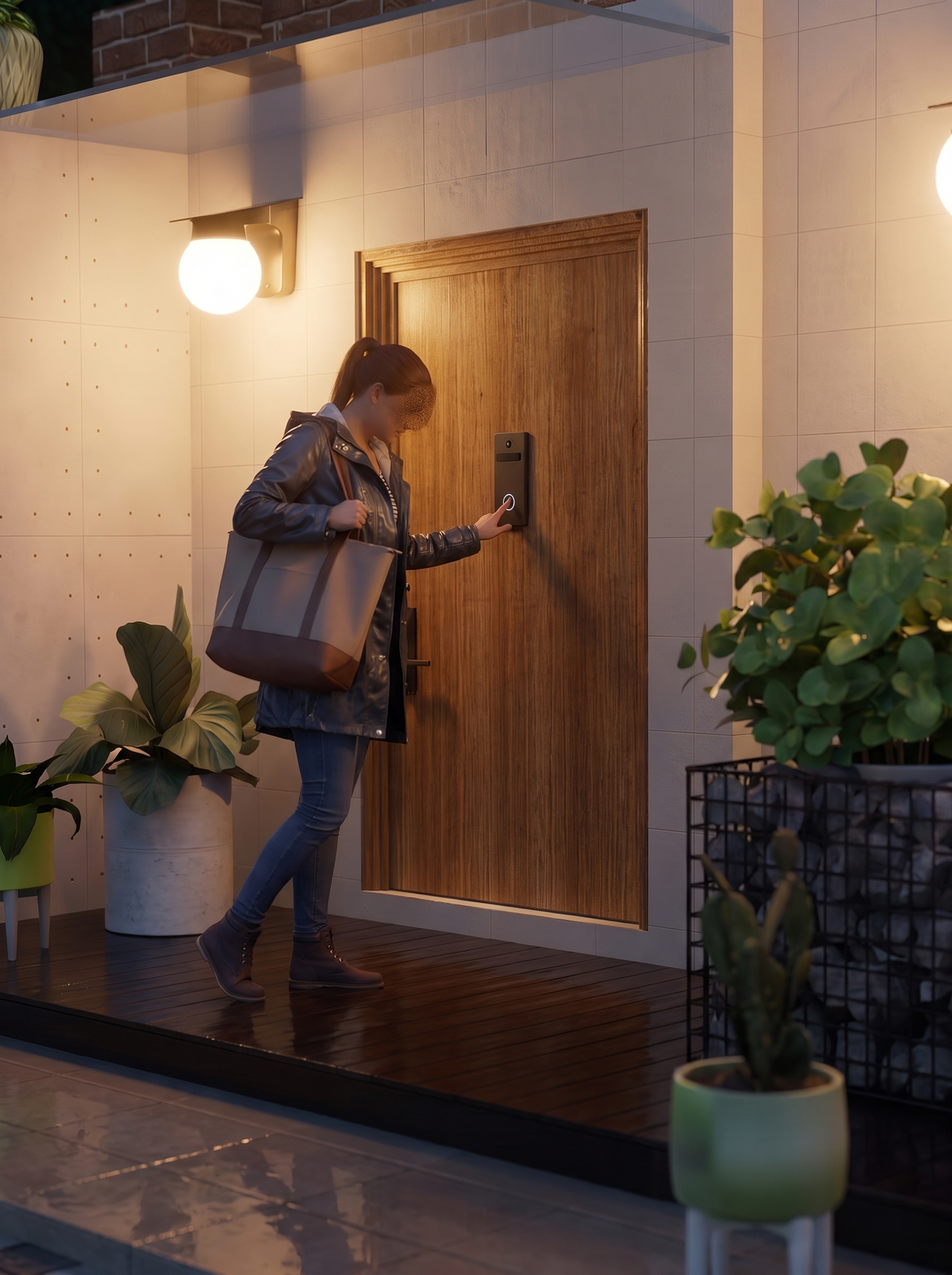 Solar Globe LED Wall Light lifestyle image 3