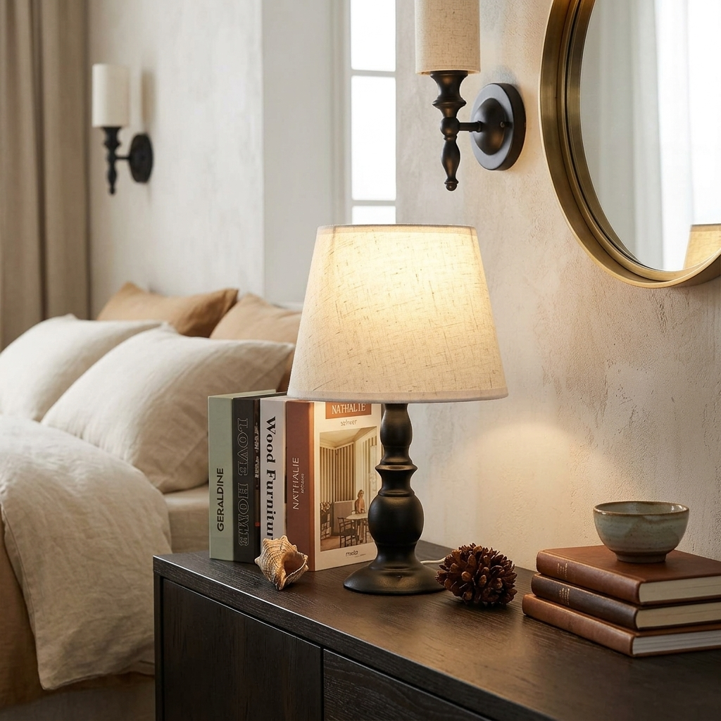 American style minimalist bedside table lamp