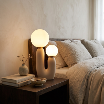Modern Nordic art glass bedside table lamp