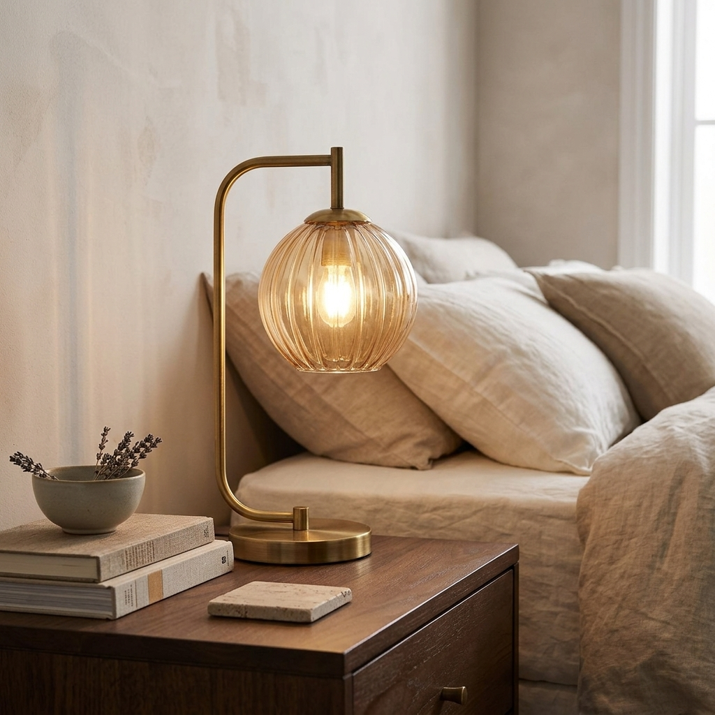 Modern gold glass ball LED wall sconce