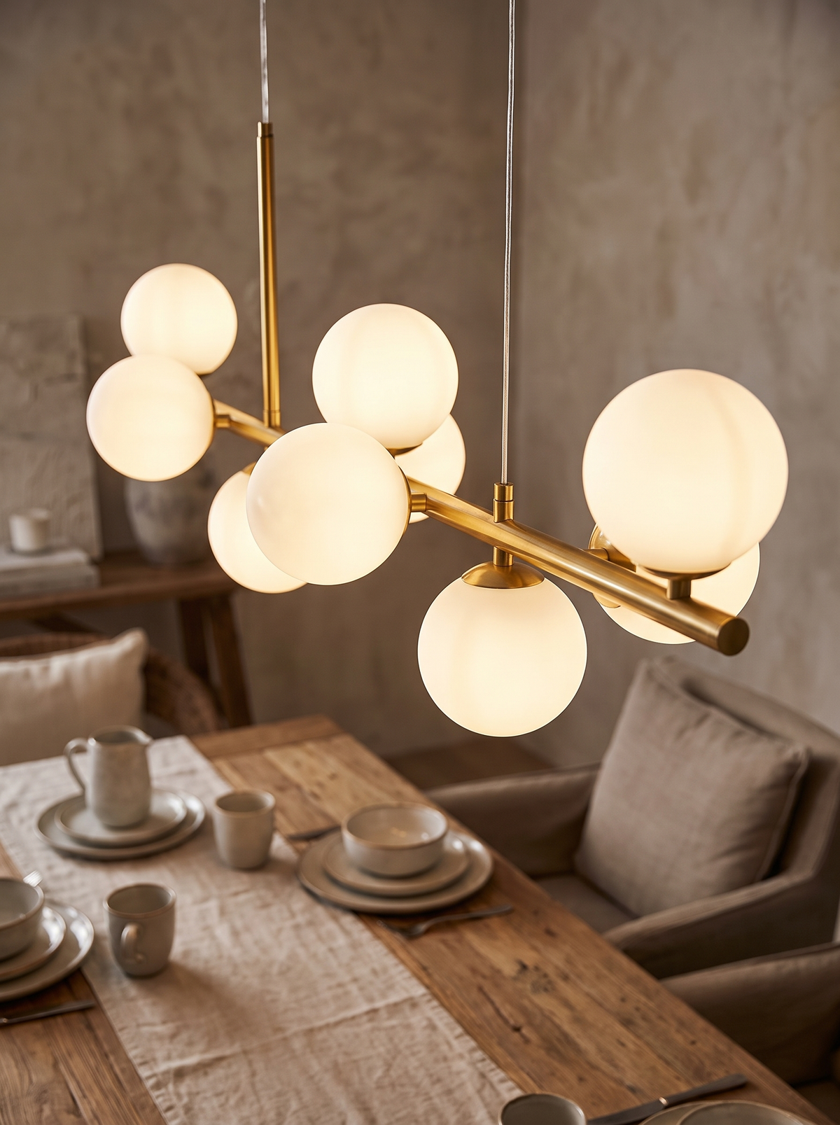 9 Head Glass Ball Chandelier Pick Your Glass