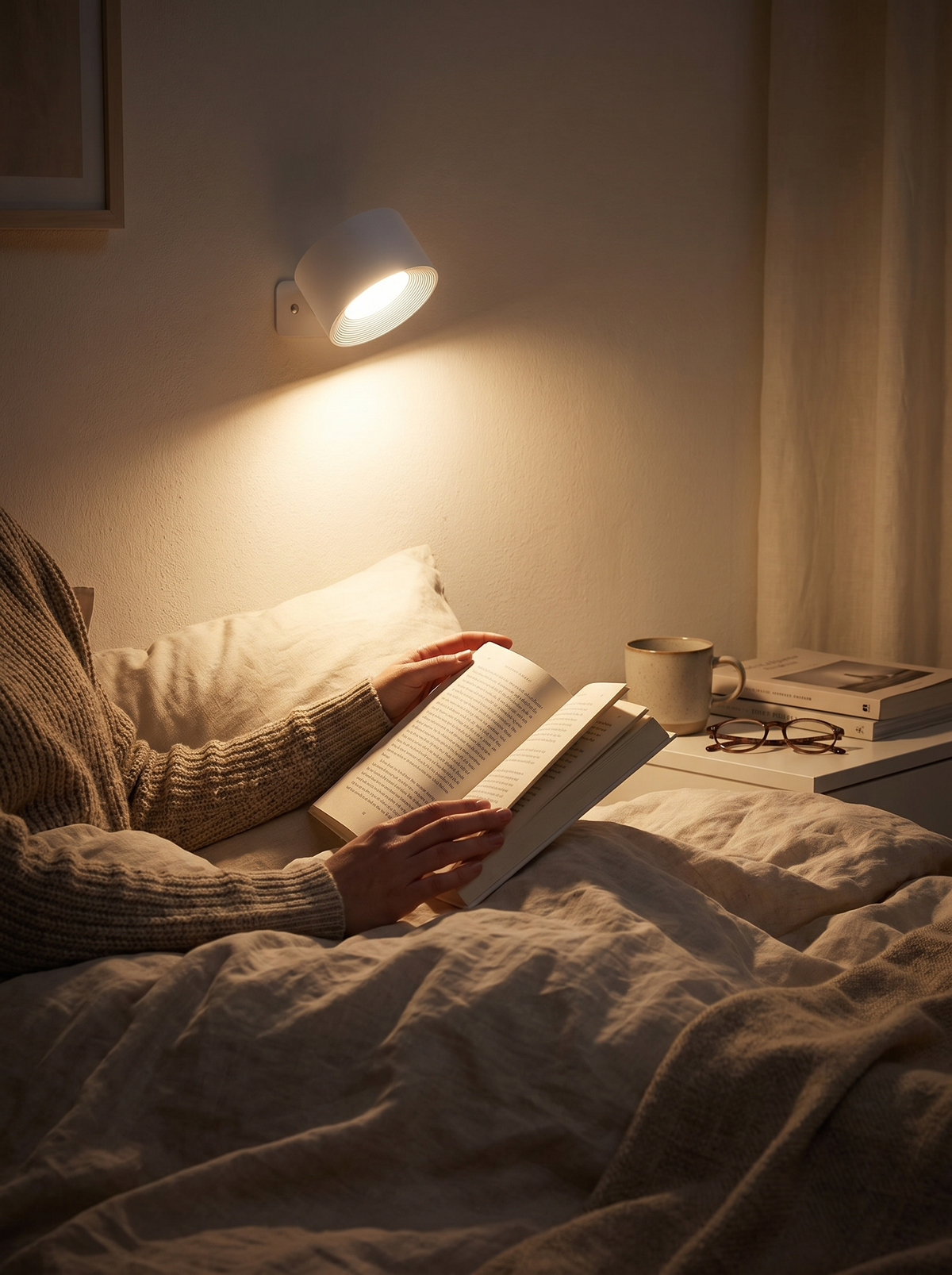 Rechargeable LED Wall Light A Reading Light Without The Wiring