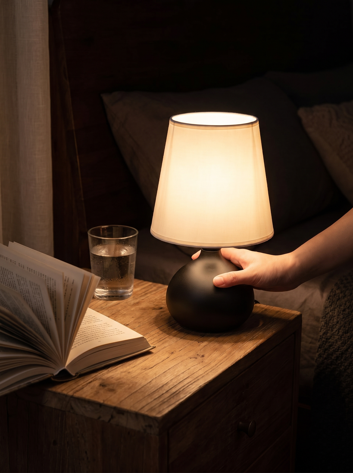 Warm LED Bedside Lamp Light That Ends The Day