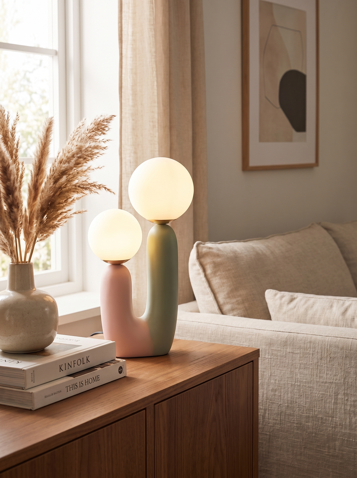 Art Glass Table Lamp Pick Your Colour And Shape