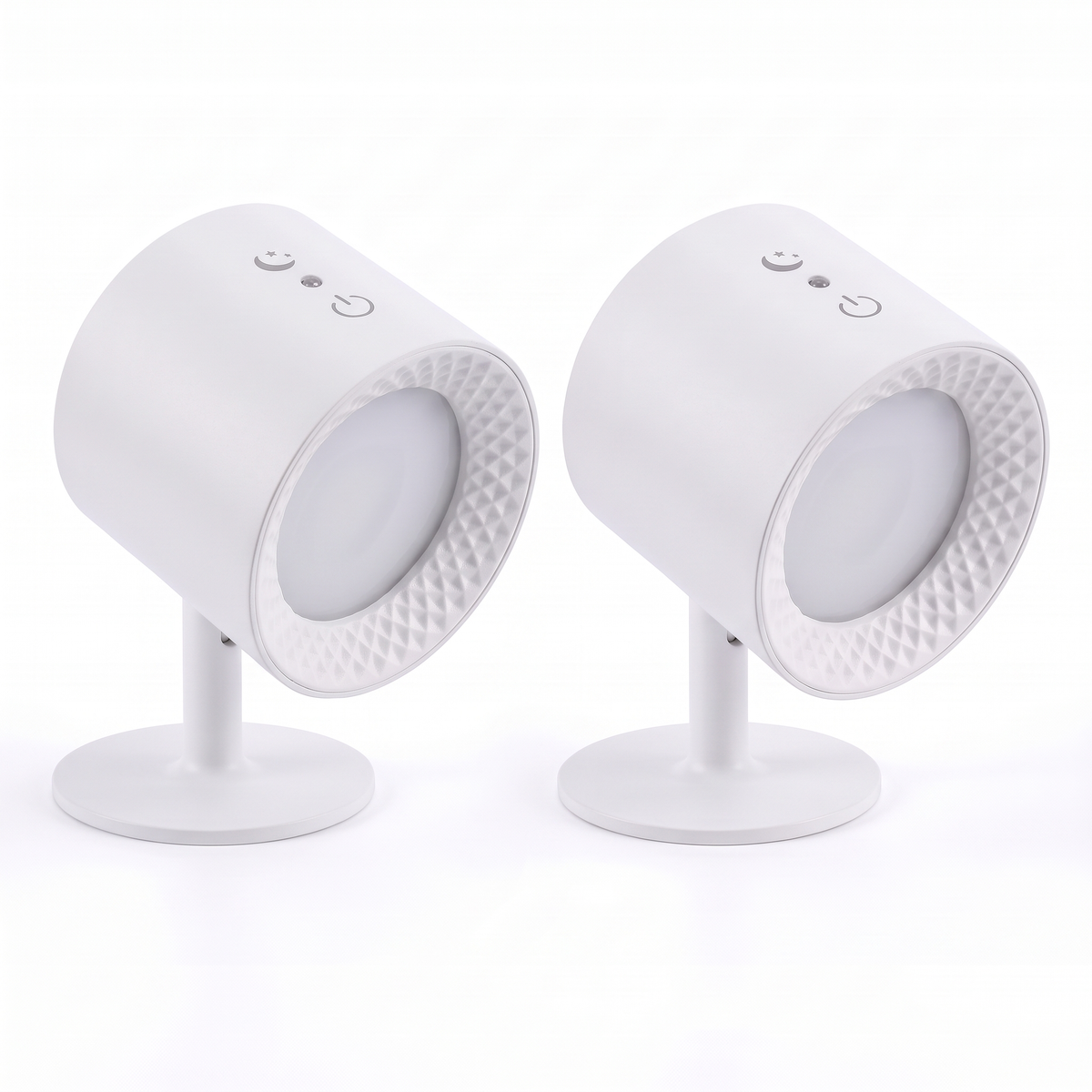 Two pack - two white rechargeable LED wall lights