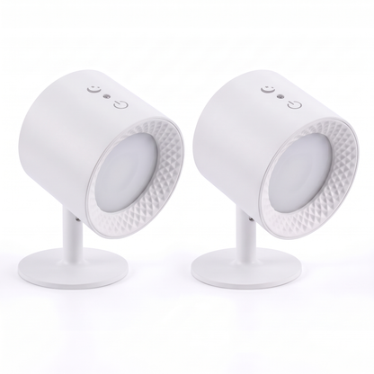 Two pack - two white rechargeable LED wall lights