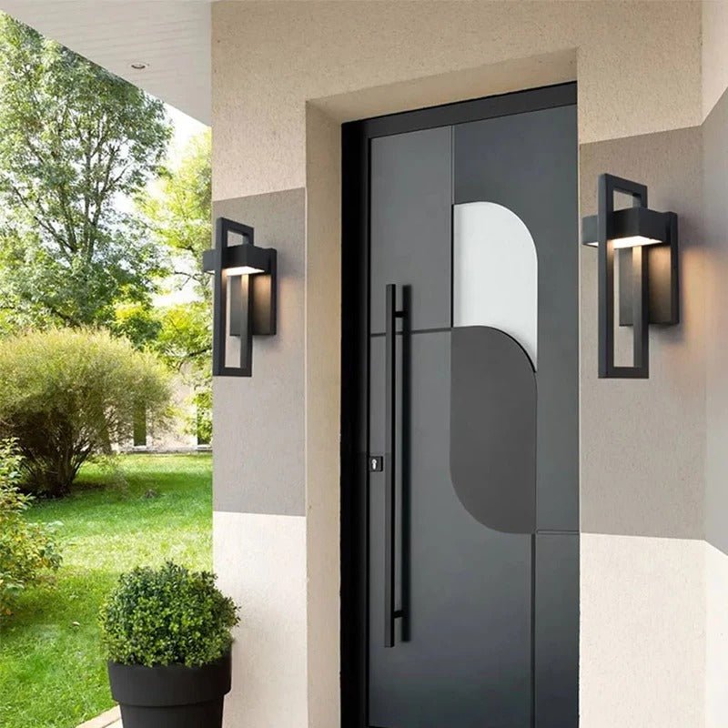 Scandi Geometric LED Outdoor Wall Light