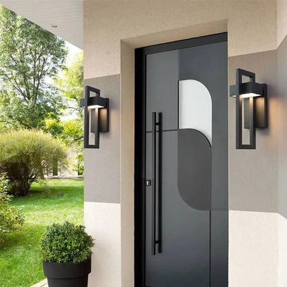 Scandi Geometric LED Outdoor Wall Light