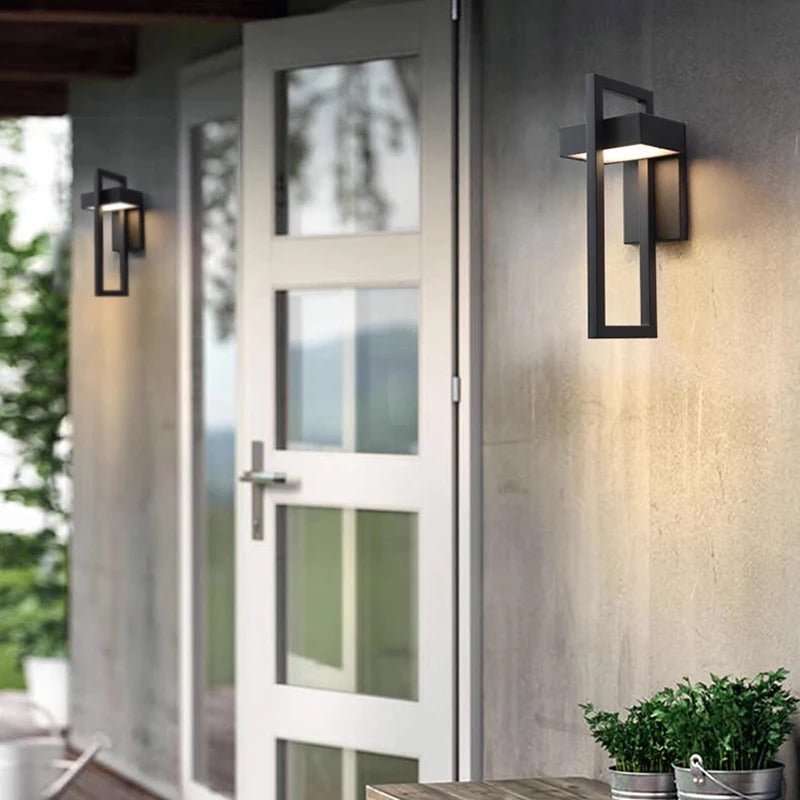 Scandi Geometric LED Outdoor Wall Light