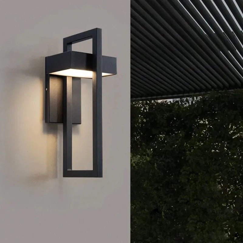 Scandi Geometric LED Outdoor Wall Light