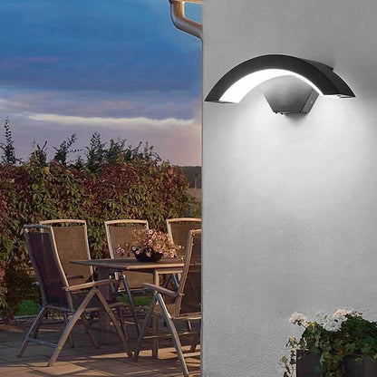 Outdoor Wall Light Aluminium Arc LED IP65 Waterproof